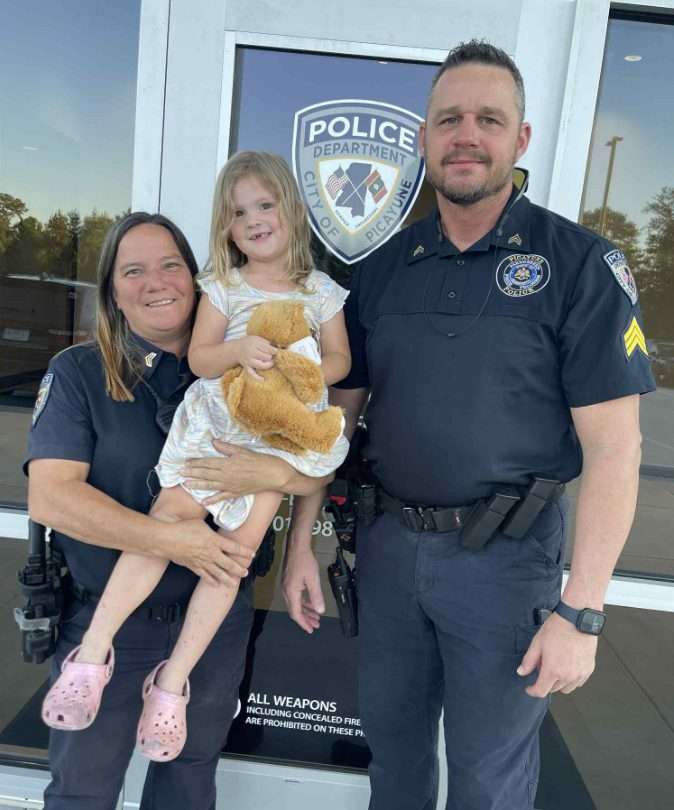 STEPPING UP TO SERVE: Child facing incurable condition donates stuffed animals to Picayune police department