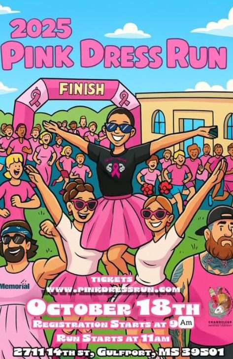Pink Dress Run returns to downtown Gulfport on Oct. 18