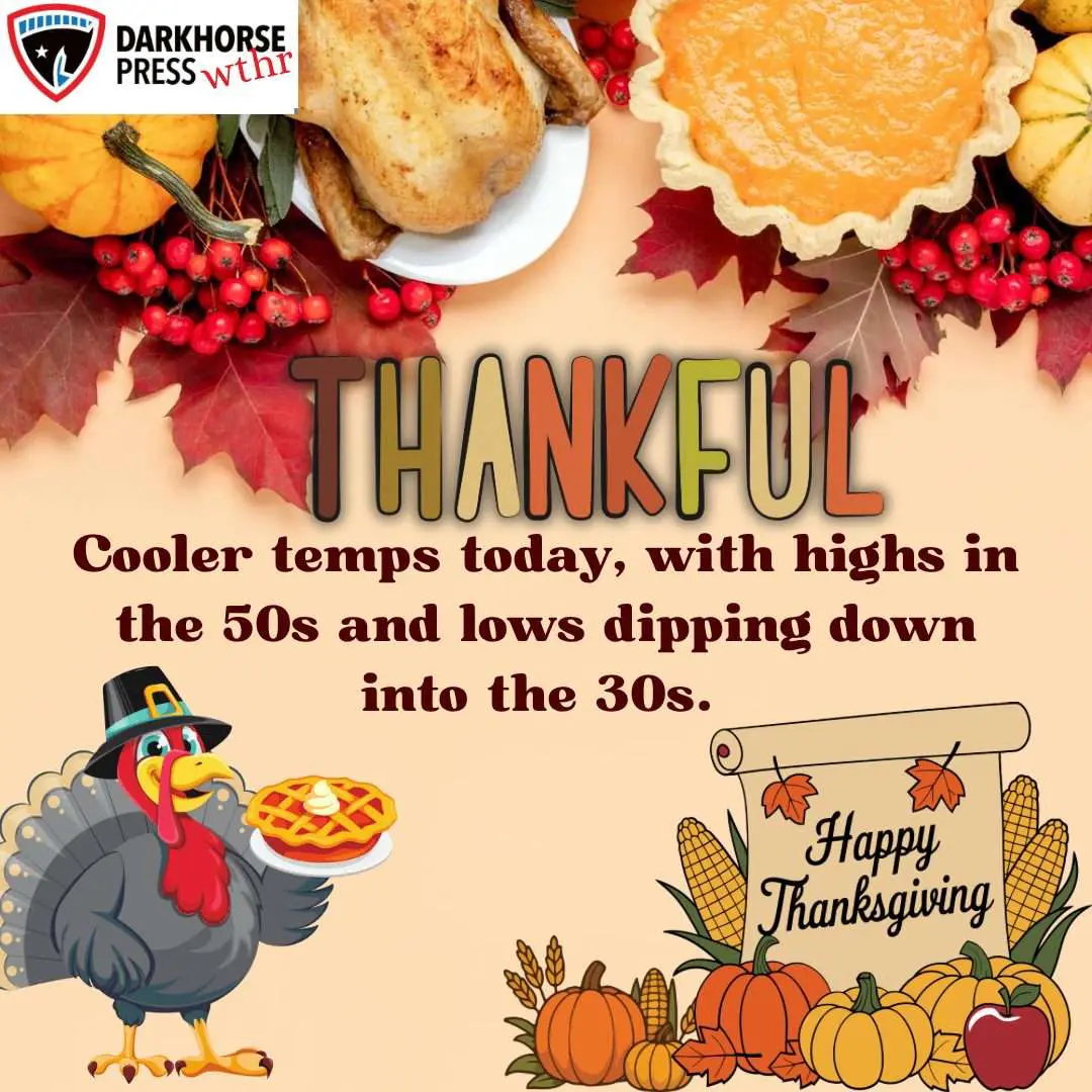 Thanksgiving Weather: Cooler, fair conditions