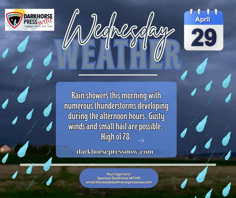 Wednesday Weather: Storms on the way! - Darkhorse Press